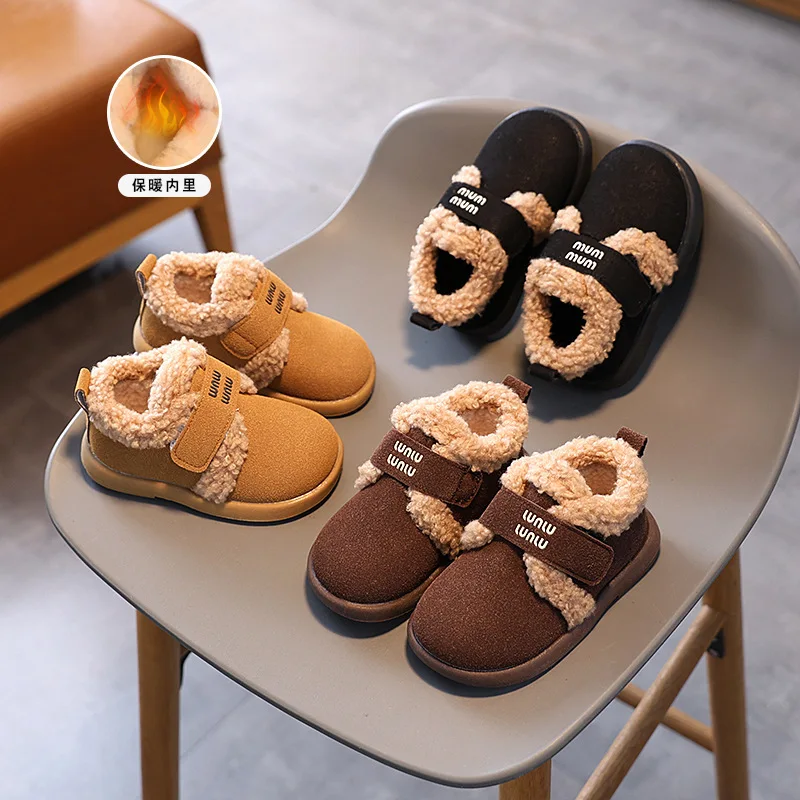 

2025 г., новая зимняя детская хлопковая повседневная обувь, модные трендовые удобные туфли на мягкой подошве, низкие нескользящие кроссовки в стиле ретро