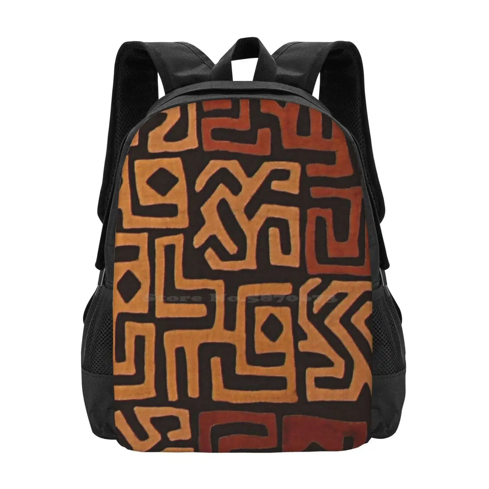 

African Mudcloth Pattern Hot Sale Backpack Fashion Bags Mudcloth Pattern Ethnic Geometric Bohemian Minimal Simple African Mud