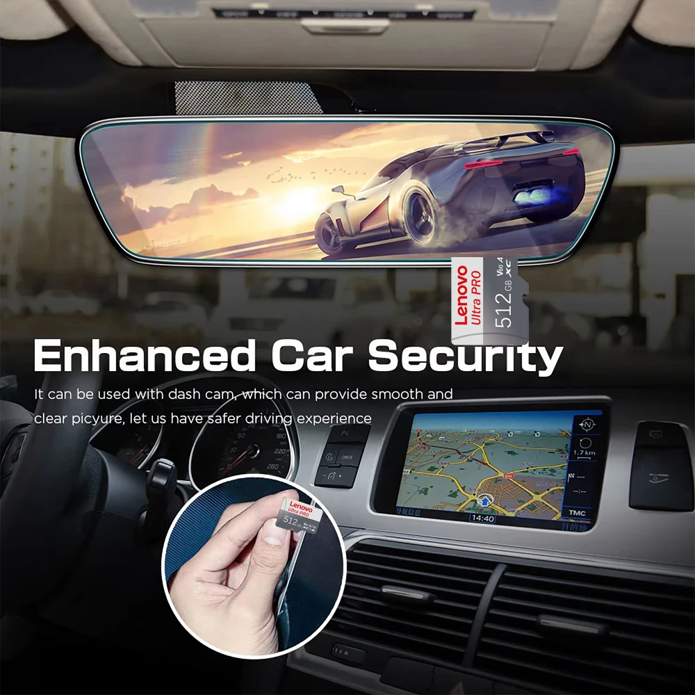 Lenovo Secure Digital Memory Card 128GB 64GB Camera SD Flash Memory Card 2TB For Digital SLR Camera Camcorder U3 Mini TF Card