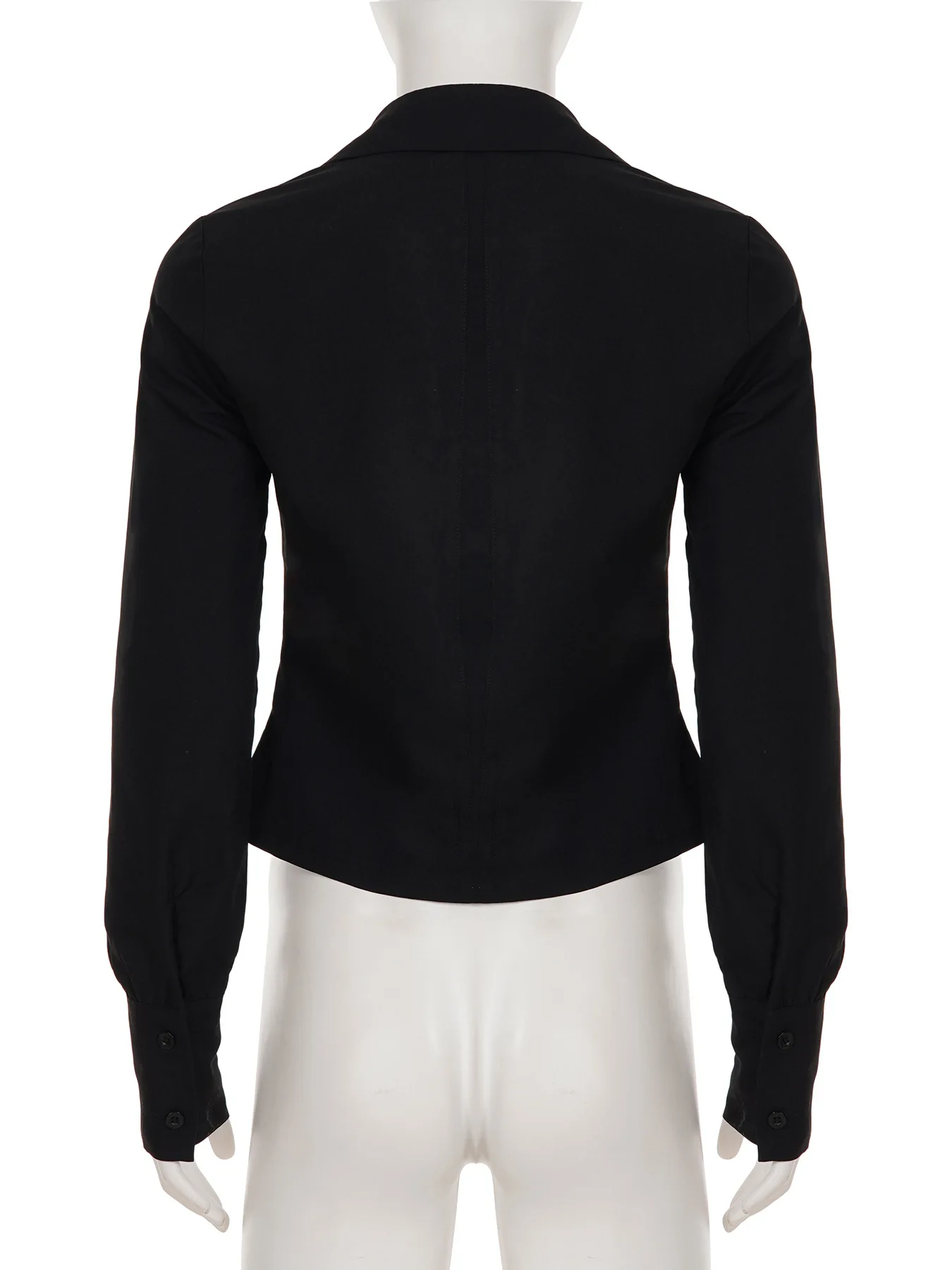 ใหม่จีบหน้าอกตะขอห่วงคาร์ดิแกนแขนยาวเปิดลงปกเผ็ดสาวเอว cinching เสื้อ