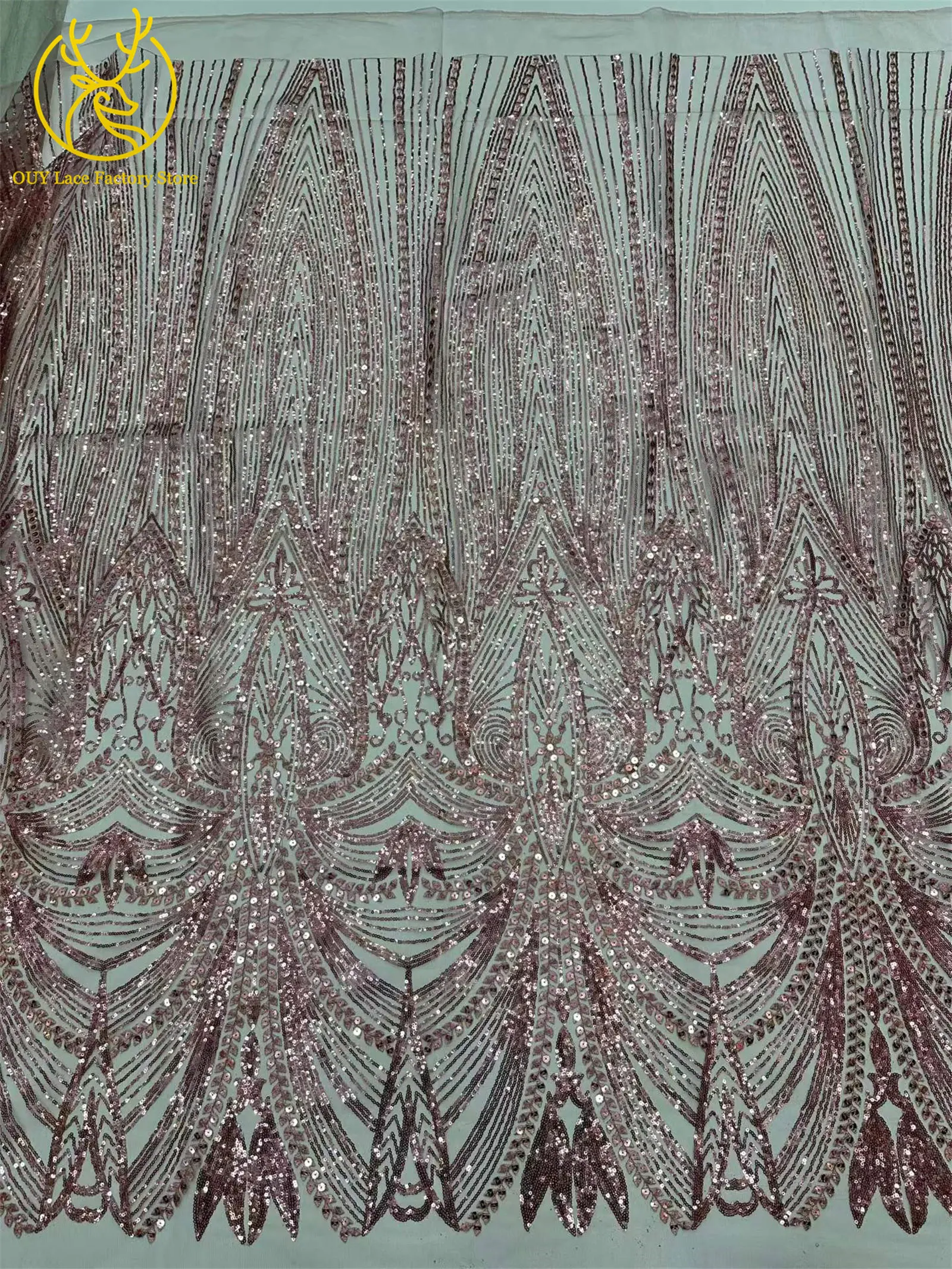 5 Yards Afrikanischer Spitzenstoff 2026 Hochwertige Französische Pailletten Perlenbesetzter Tüll Hochwertiges Nigerianisches Partykleid für Damen Hochzeitskleid – Detail 19