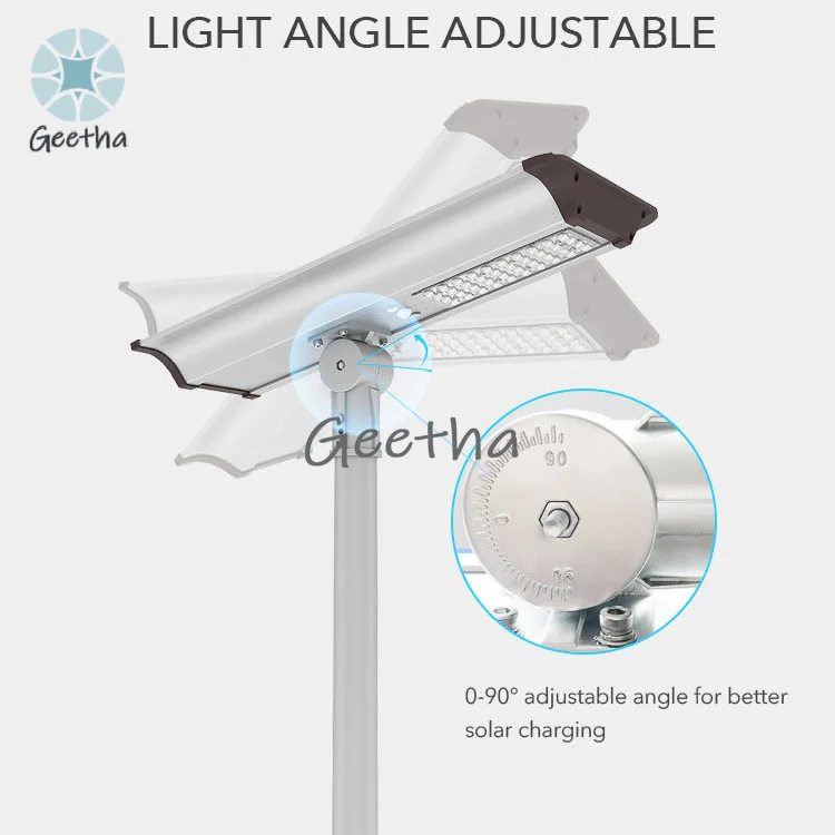 All in One Solar Street Light Outdoor with Remote Control 30w 50w 70w 100w Solar Garden Led Light