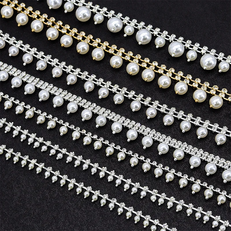 

Pearl Pendant Unique Silver Base Claw Setting Elegant Rhinestone Garment For Wedding Dress Fashion Accessories Handmade Items