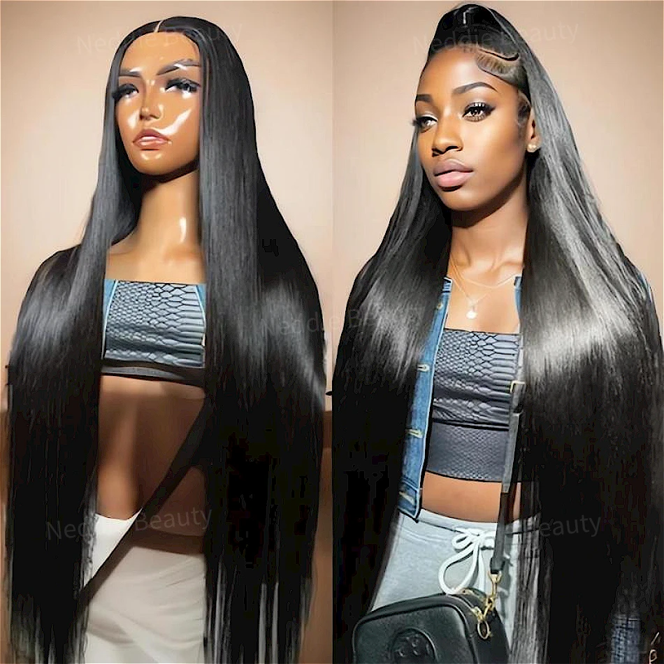 

13X6 HD Lace Frontal Wig 100% Natural Straight Choice 30 40 Inch Human Hair PrePlucked Brazilian Cheap Wigs On Sale Clearance