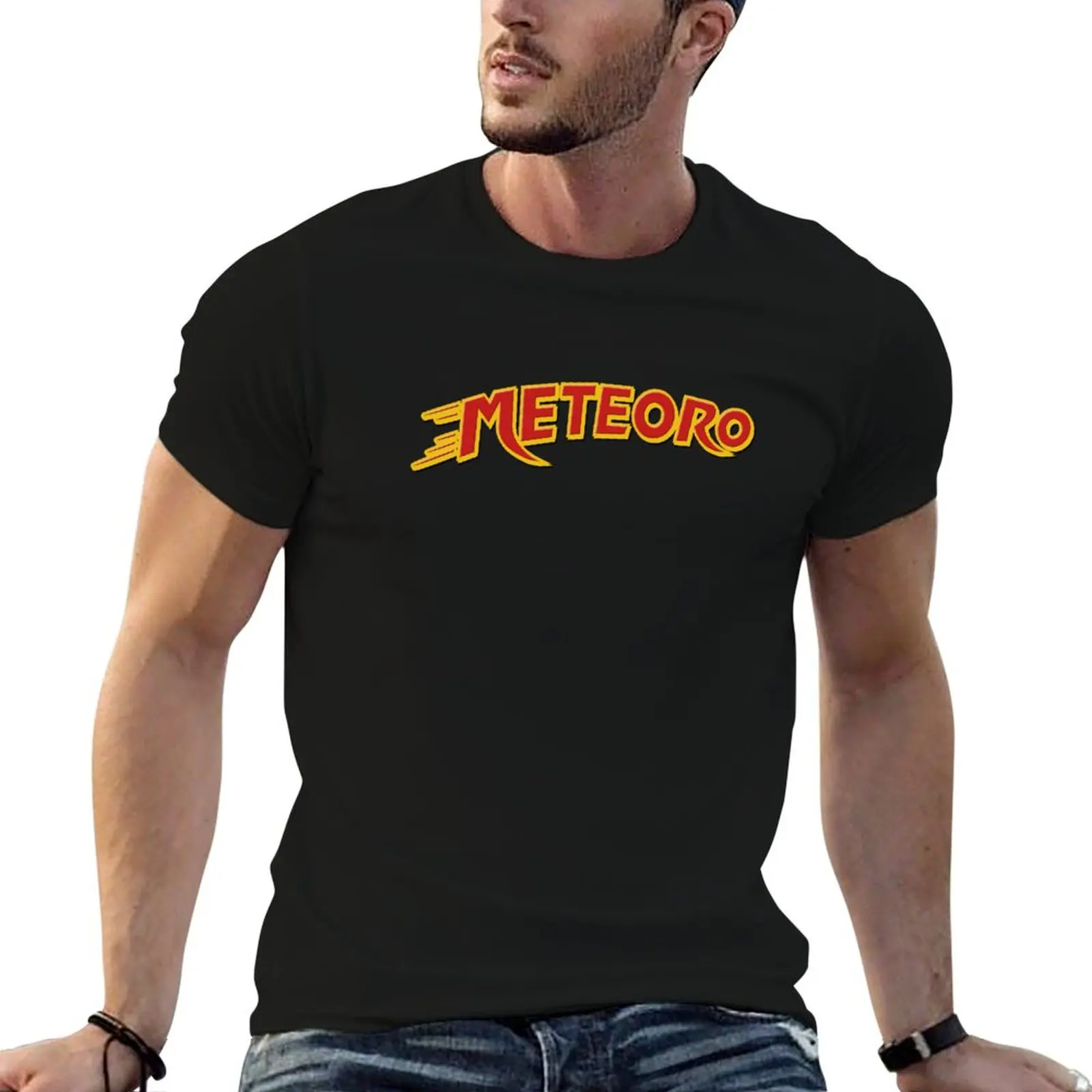 Camiseta con logo de Meteoro en español / マッハGoGoGo / Mach GoGoGo/ Speed Racer, camiseta para hombre, camisetas 100% de algodón para hombre, paquete de camisetas de algodón