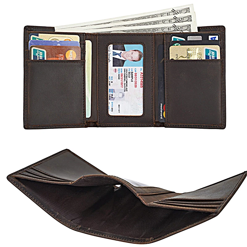 Masonic I Always Look To The East Wallet Genuine Leather Printing Credit Card Holder High Quality Slim Mini Short Purse BQ089