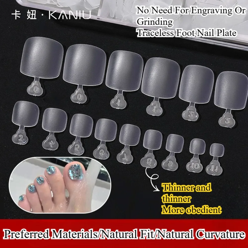 

Kaniu 240/480pcs Soft Toe Nail Tips Frosted False Toenail Tips Short Fake Toe Nails Full Cover Toenail Extension Tips Foot Tools