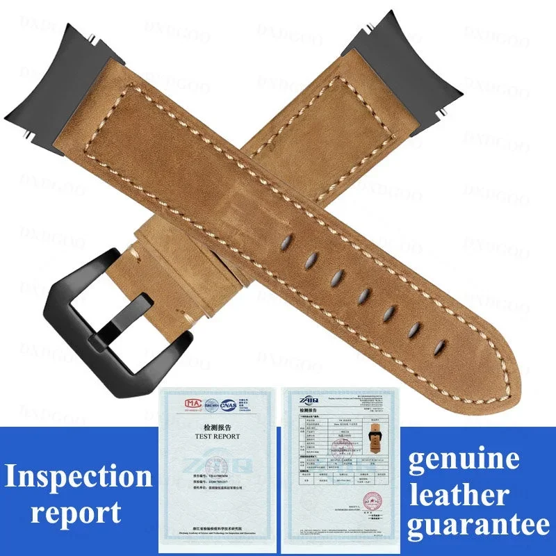 Genuine Leather Strap for Samsung Galaxy Watch 6 Classic 47mm 43mm Quick Release Strap for Galaxy Watch 4 5 Pro Watchband 20mm