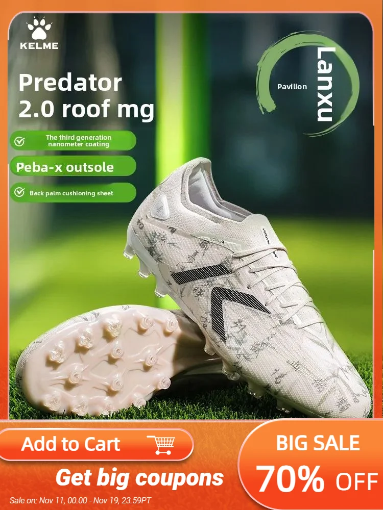 

KELME Adult Professional Match Soccer Shoes MG Short Nails Top Grade Football Shoes Indoor Anti Slip Training Football Boots