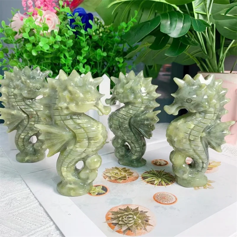 

13cm High Quality Taxoite Crystal Handmade Carved Horse Polished Animal Powerful Statue for Home Decoration Gift 1pcs