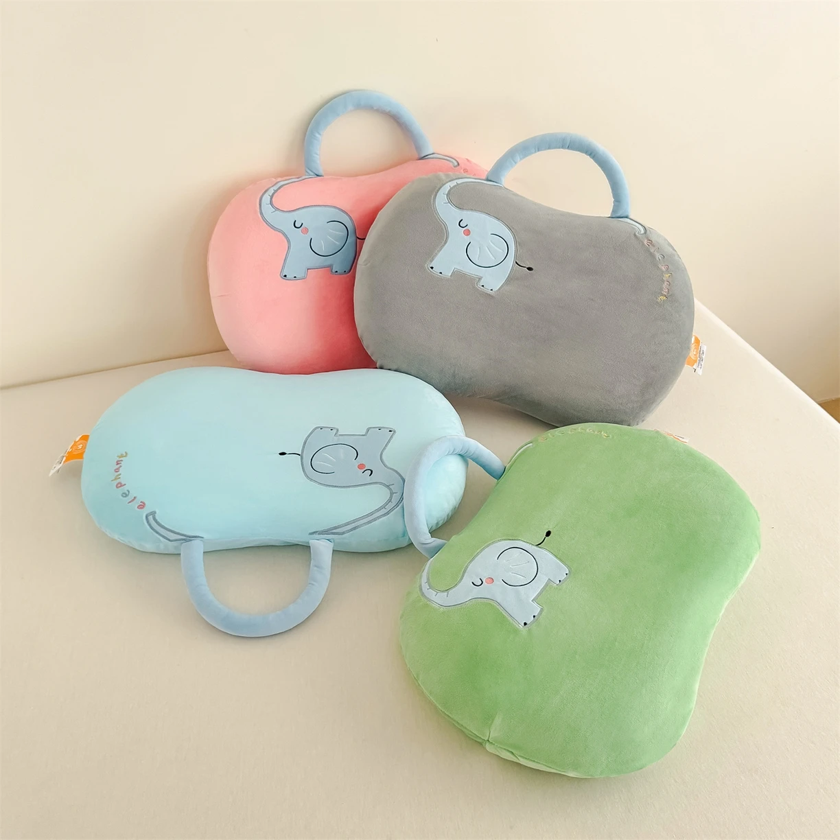 

1PC Slow rebound neck protection memory pillow, 30*50cm handheld velevt face,cartoon elephant decor,kids student pillow core