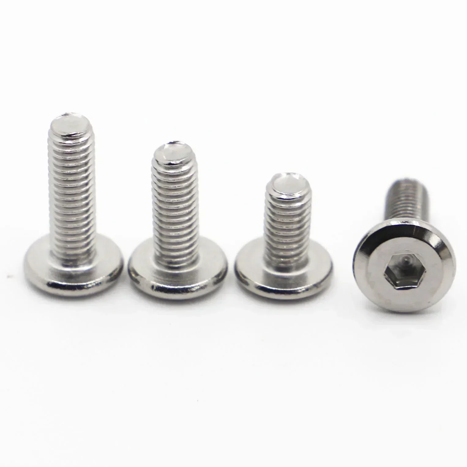Große flache Sechskant-Innensechskantschrauben aus Edelstahl 304, Innensechskant-Inbusschrauben für Möbelnieten, Verbindungsschrauben (M3, M4, M5, M6, M8) x 4-50 mm – Detail 4