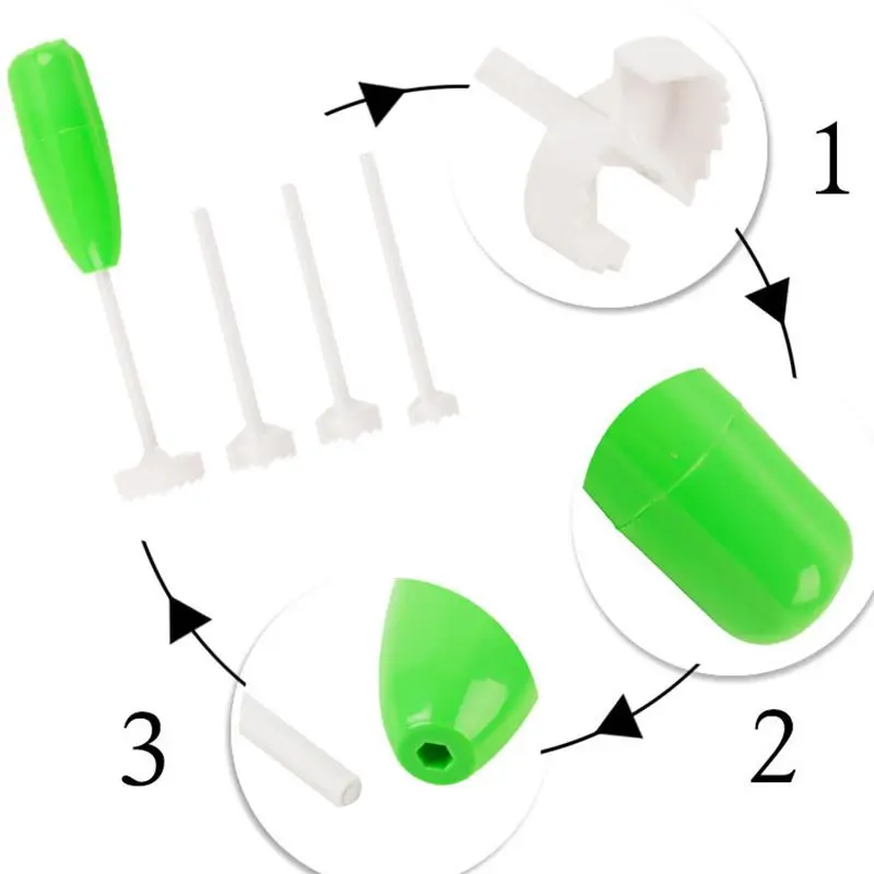 Vegetable Drill,Digging Corer and Spiralizer Cutter with Handle Set Replaceable Head Digging Tools for Making Stuffed Vegetables