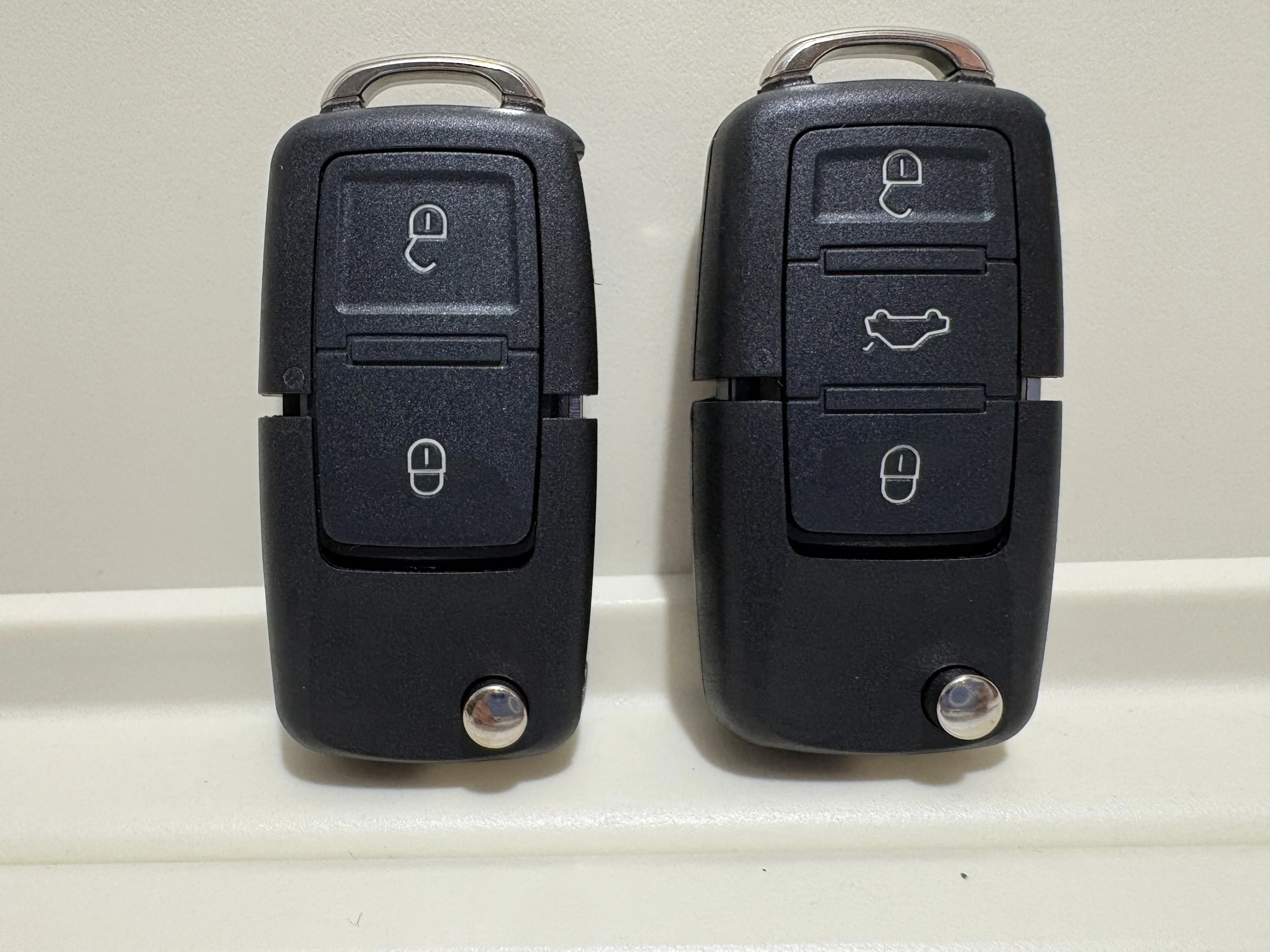 Funda plegable con botón para mando a distancia, carcasa de hoja sin cortar, piezas de coche, sin logotipo, para Seat IBIZA ALTEA ALHAMBRA LEON TOLEDO FR 2/3