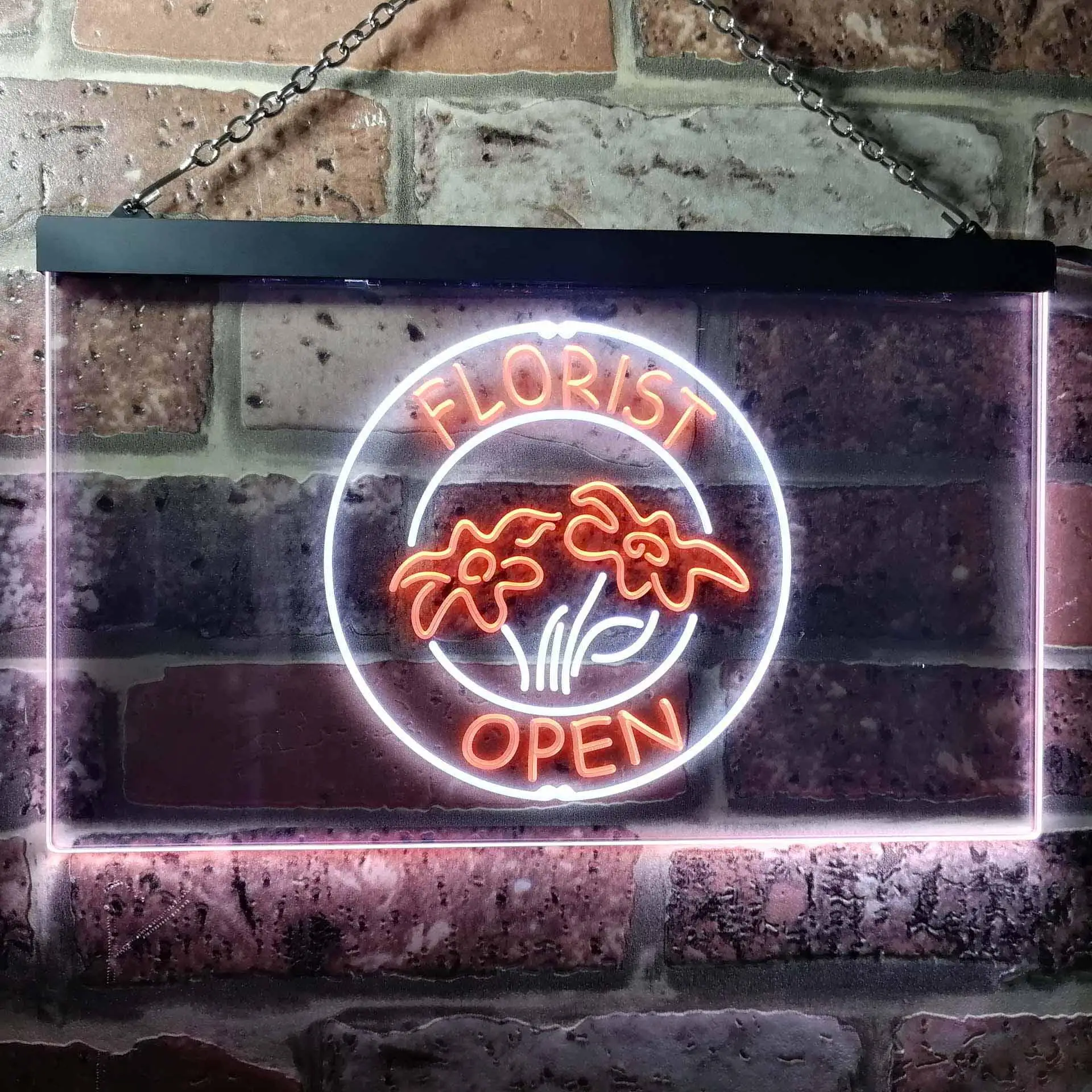 FLORIST SHOP Dual Color Led Neon Sign st6-i0133