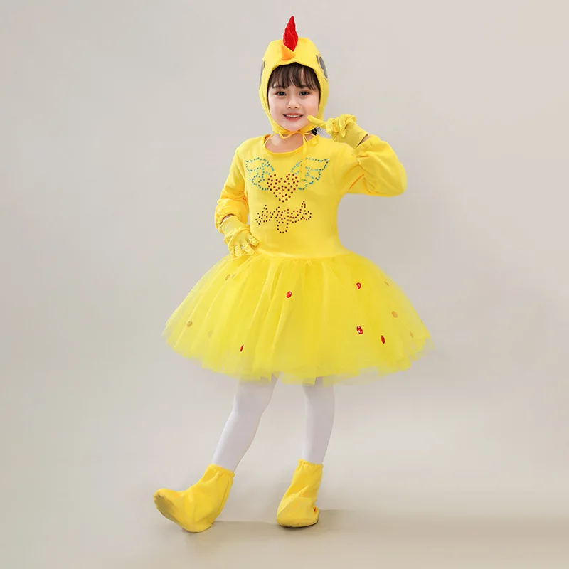 Halloween Children's Little Ducks and Chickens Performance costume Animal Clothing Little Chickens Dance Performance dress