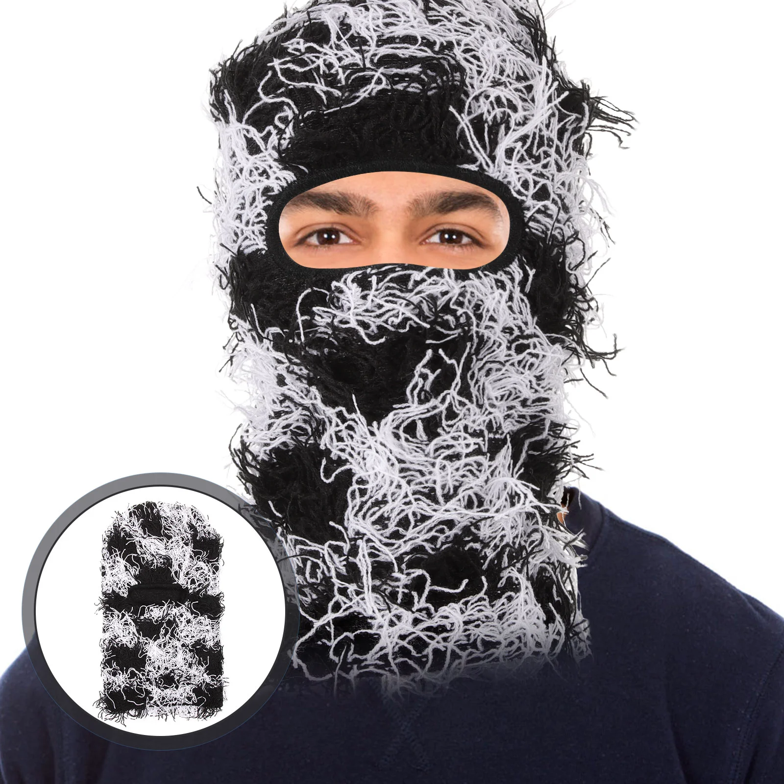 Single Hole Knitted Face Mask Man Masks Cold Weather Polyester Full for Camo Ski