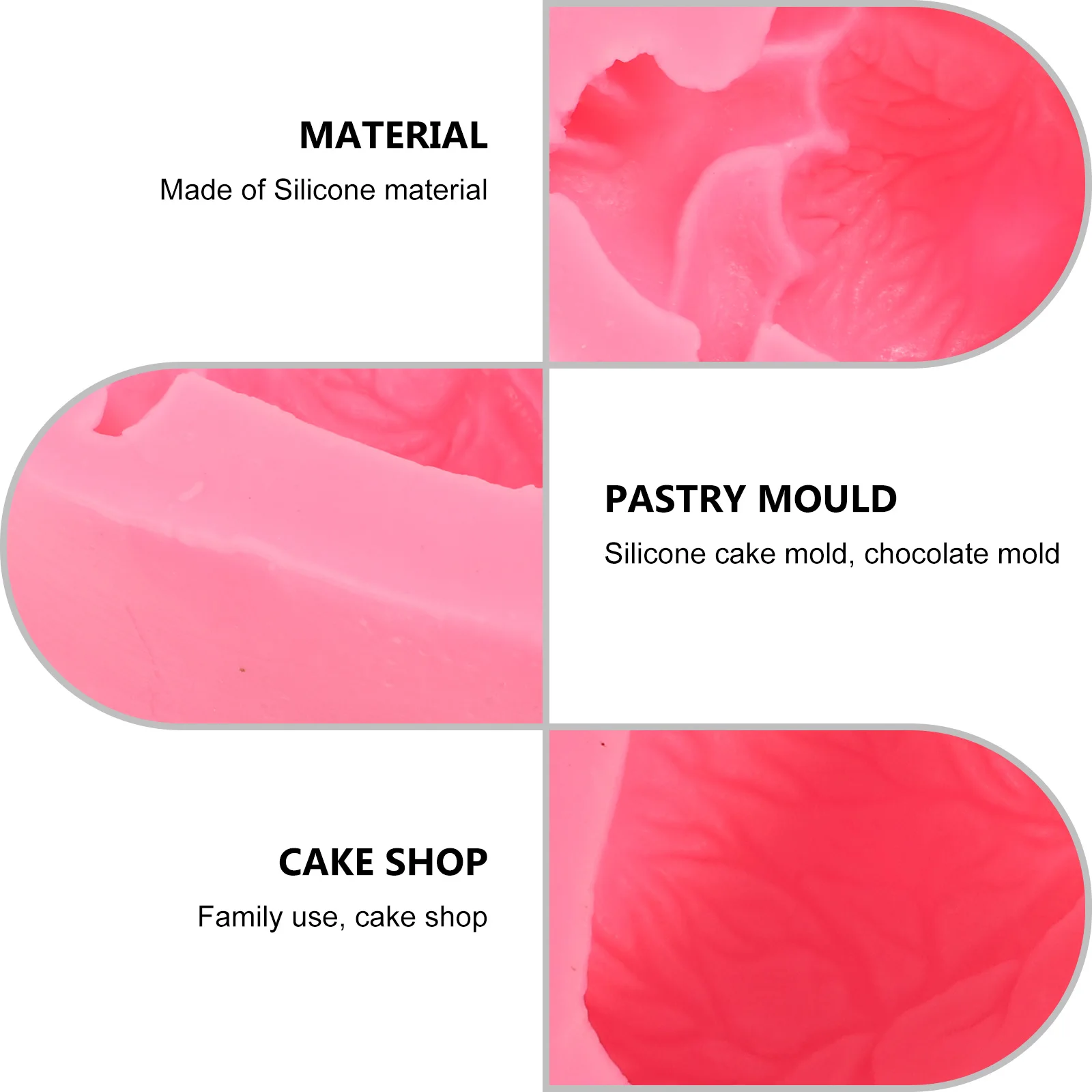 

2 Pcs Heart Mold Fondant Cake Halloween Baking Chocolates Small Prop Silica Gel Decoration Cakes