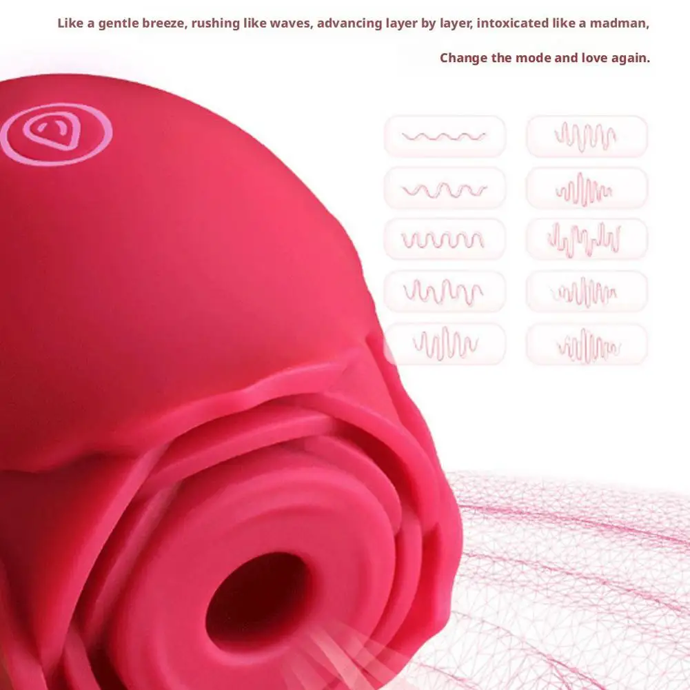Powerful Sucking Rose Vibrator Toy for Women Vacuum Stimulator Oral Nipple Clit Sucker Female Sex Toys Goods for Female Adults
