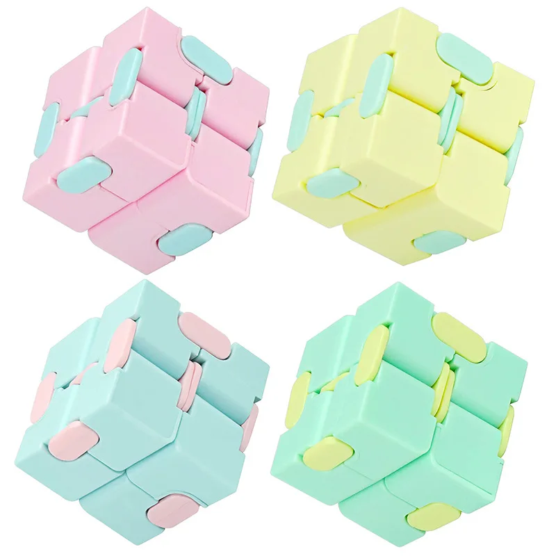 4/12pcs Magic Puzzle Cube Anti Stress Relief Toys for Adults kids Cube Blocks Sensory Toys for Autism ADHD OCD Anxiety Hand Toys