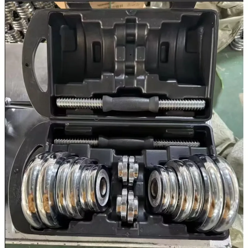 YTYIN المحمولة 15 كجم مجموعة صناديق الدمبل مع الحديد الكهربائي سطح الصلب لكمال الأجسام المنزلية للاستخدام المنزلي