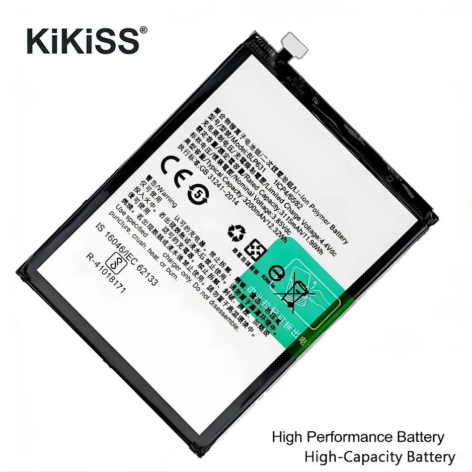 

Высокоэффективная батарея для мобильного телефона 3200 мАч BLP631 для Oppo F3, F5 Youth, CPH1725, A73, A75, A77, CPH1715