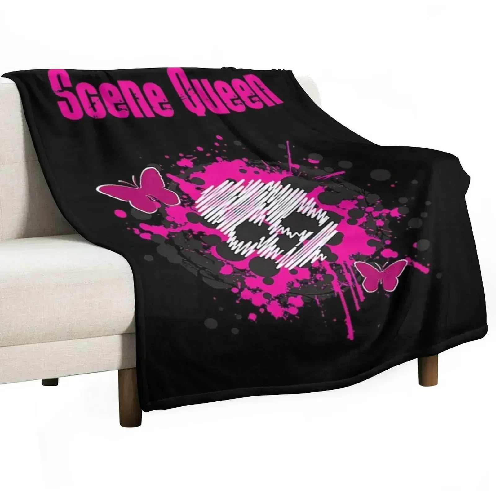 Scene Queen Shirt Throw Blanket Plush Polar cosplay anime christmas decoration Beautifuls Furry Blankets