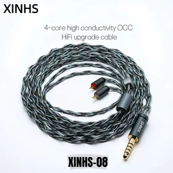 4-Core Single Crystal Copper HiFi Earphone Upgrade Cable 0.78mm MMCX QDC Suitable for QKZ HBBZXTAS16PROZSN PRO X