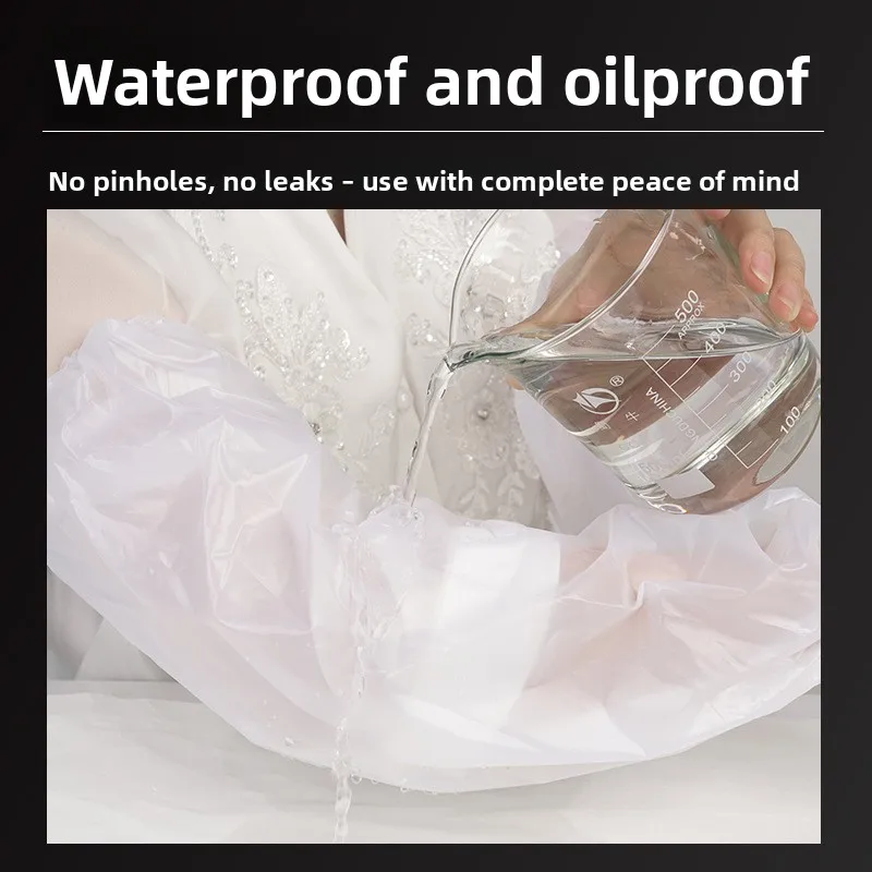 White Waterproof Oil Proof PU Sleeves Thin Adult Work Sleeves for Kitchen Cleaning Hotel Restaurant Food Processing Durable
