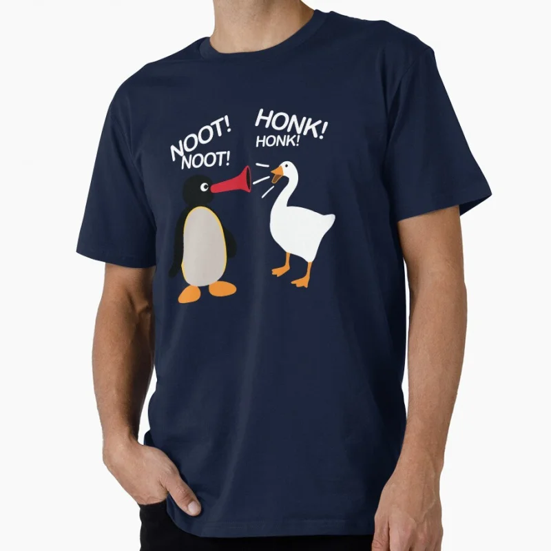 noot noot honk honk Pingu meme Gift t shirt for man 1221 Cute penguin Graphic clothes All size tops S-6XL Funny cartoon Tee