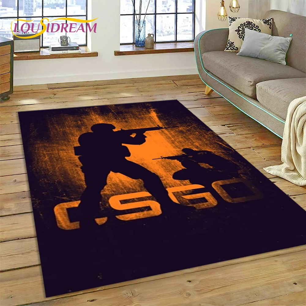 CS GO,Counter Strike Game Gamer HD Rug Carpet for Living Room Bedroom Decor,Floor Mat Non-slip Decoration for Sofa Doormat Gift