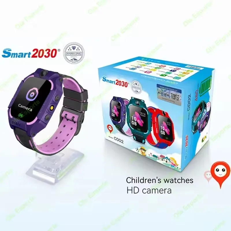 Kinderen Smart Watch SIM-kaart GPS HD Camera Video-oproep SOS Locatiemonitor Smartwatch voor kind Jongen Meisje Smart Watch Student Geschenken