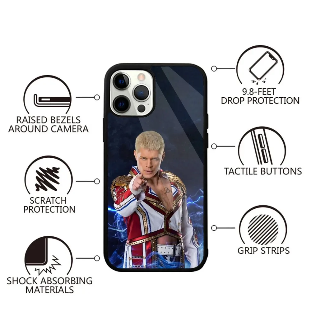 Wrestler C-Cody Rhodes Phone Case For iPhone 16,15,14,13,12,11,Plus,Pro,Max,Mini Magsafe Magnetic Wireless Charging