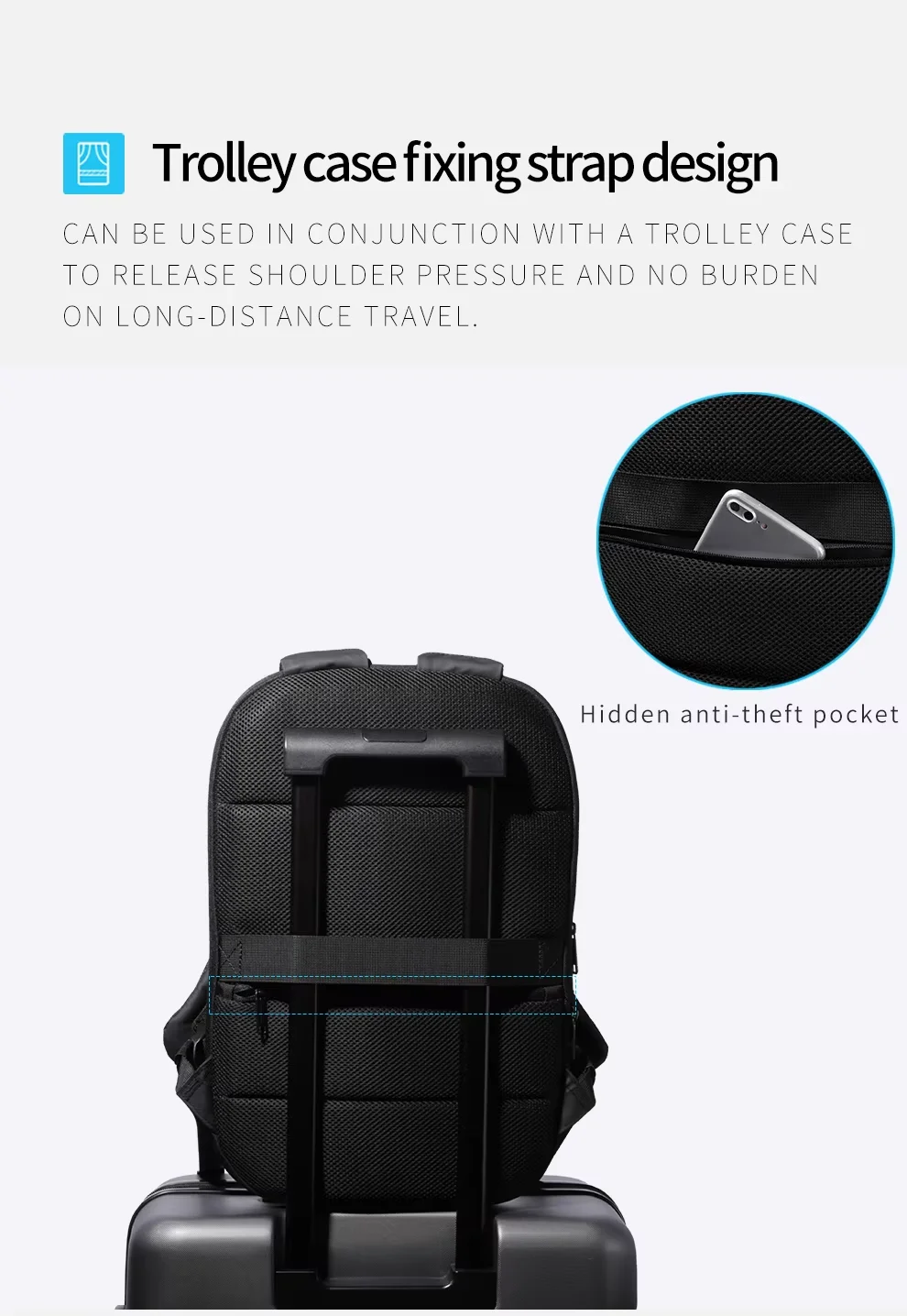 HK High-Quality Business Commuter Backpack Expandable Waterproof Laptop Backpack Men’s Large-Capacity Business Travel Backpack