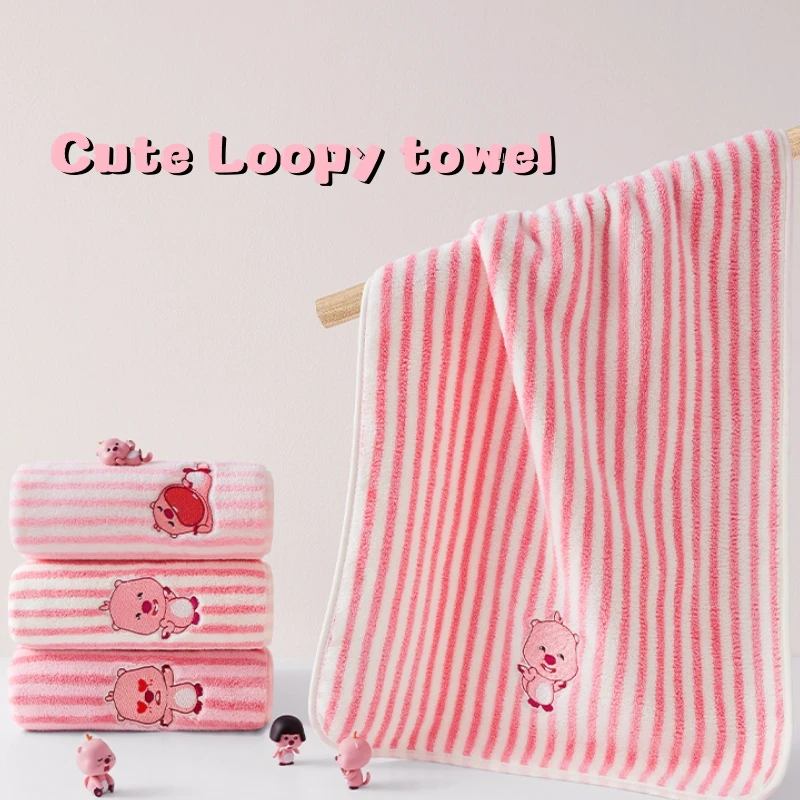 Bonita toalla Loopy para adultos, toalla facial suave para el baño, toallitas para el cabello seco, absorbe el agua y no pierde fácilmente el cabello