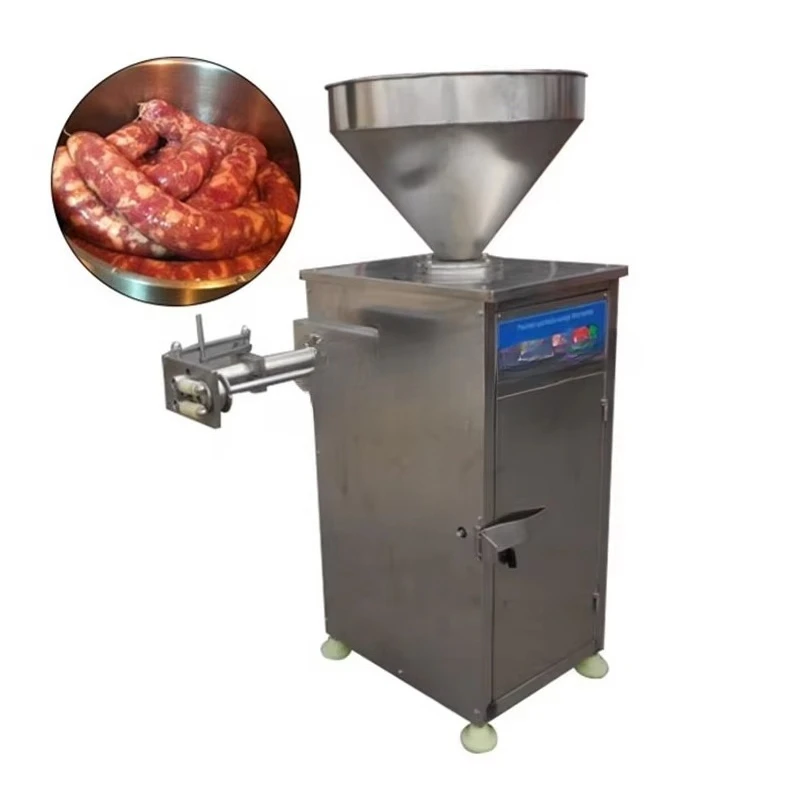 Pneumatic Quantitative Twist Ham Sausage Kink Filler Stuffing Stuffer Filling Knotting Tying Forming Making Machine