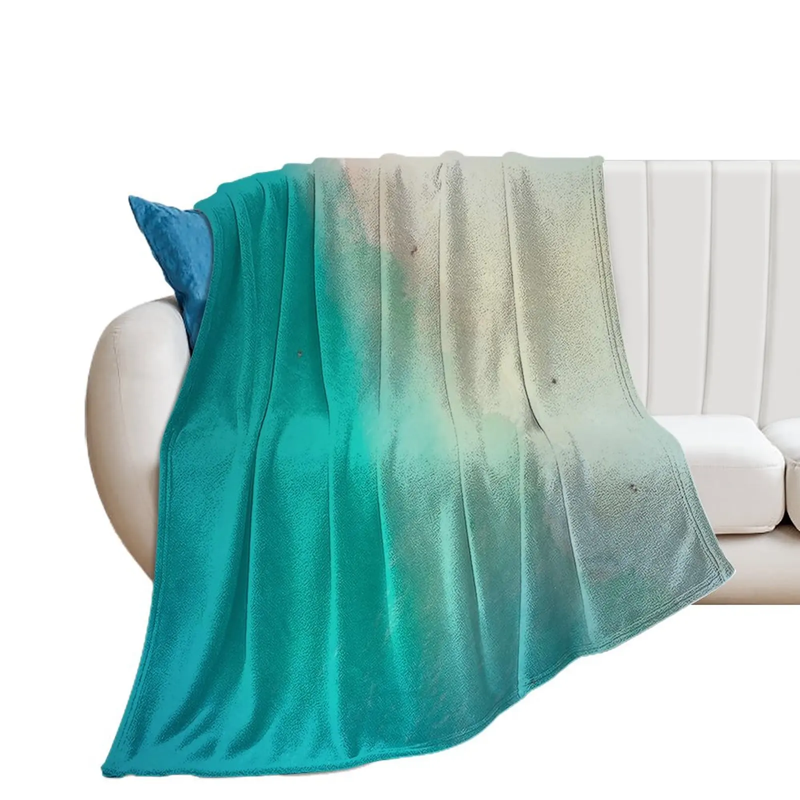 

Turquoise Beach Throw Blanket Soft Plush Plaid Sofa Blankets