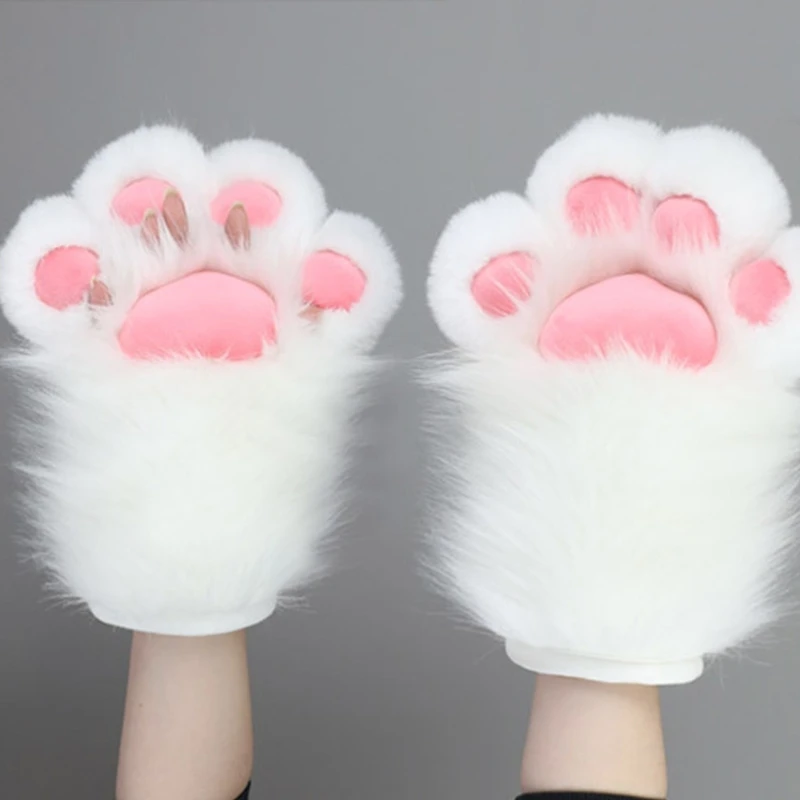 Oversized Cat Paw Handmade Animal Furry Devil Gloves Fursuit for Masquerade X4YC