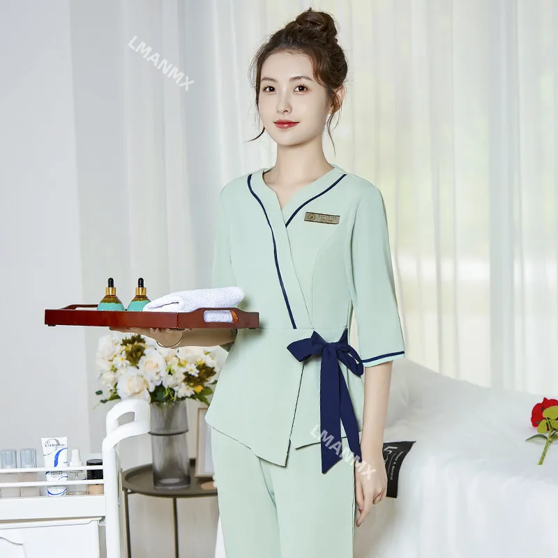 Professional Style Uniform Woman Aesthetic Beauty Salon Spa Hotel Waiter Esthetic Desk Massage Nail Beautician Cafe Work Clothes