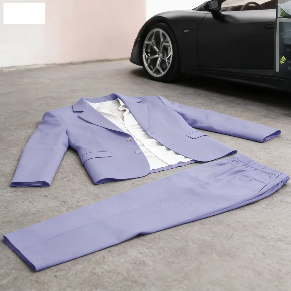 

High Quality Slim Fit Men's Tuxedo Suit Set Notch Lapel Business Blazer with Pants 2-Piece Wedding Party Evening Clothes