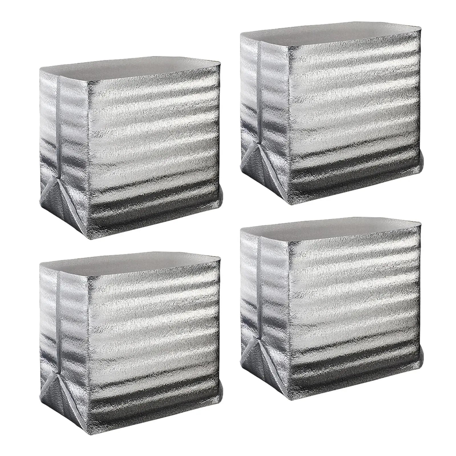 

4Pcs 3mm Aluminum Foil Insulated Box Liners Foldable Multipurpose Space Saving Leakproof for Frozen Fish, Meat Lightweight