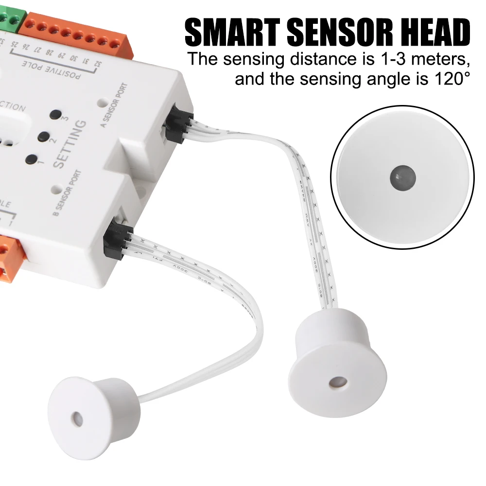 DC12V/24V منع ماس كهربائى تحكم سلم ضوء الليل 32 قنوات درج LED ضوء استشعار الحركة