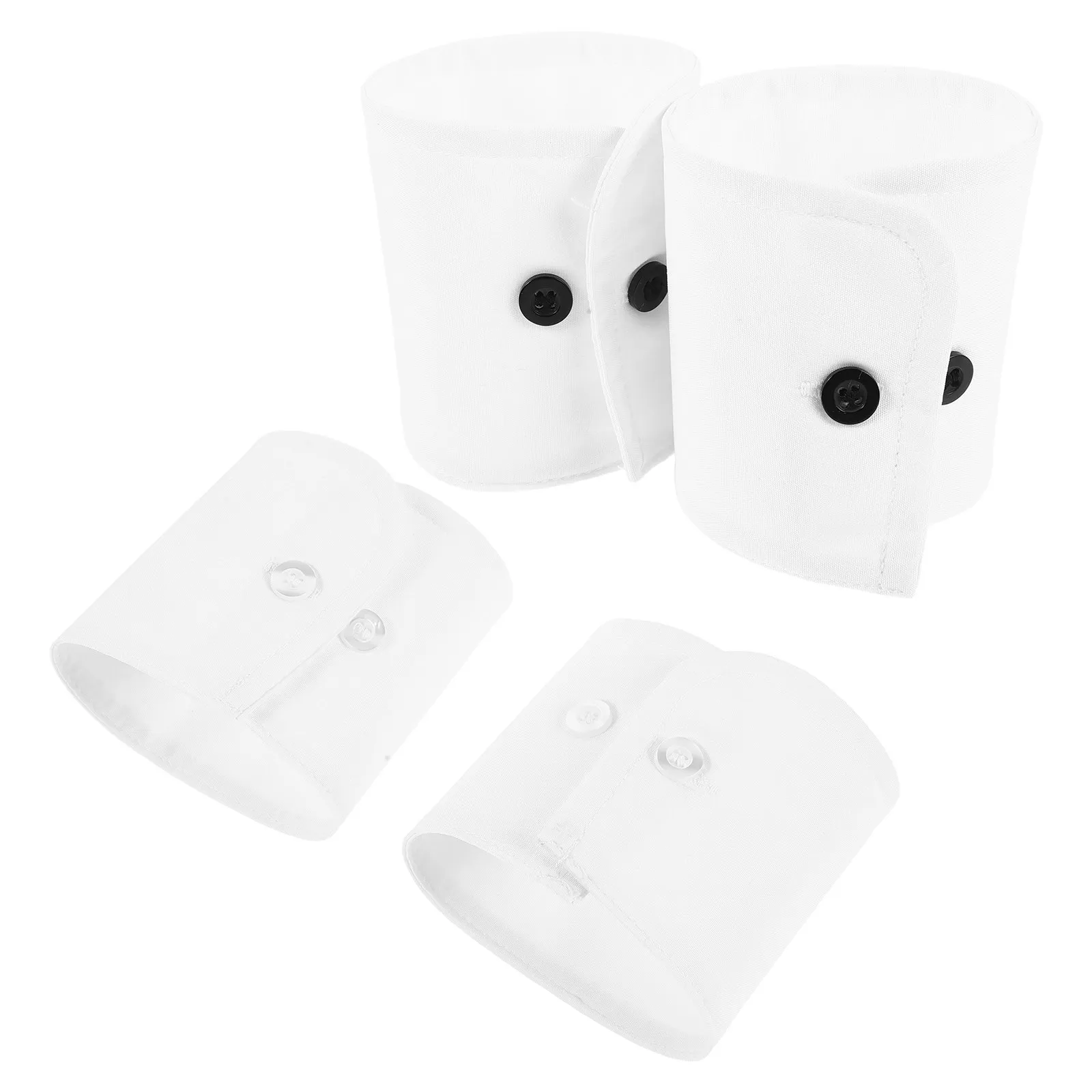 2Pairs Attach Lace Fake Sleeve Cuffs Detachable White Wrist Cuffs for Wedding Dress Bridal Accessories Elegant False Sleeves