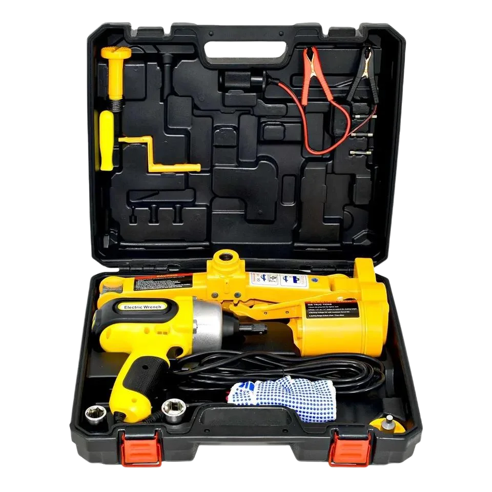 

3T 12V Portable Electric Scissor Car Lift Jacks Kit Impact Wrench Tire Changing Kit for Car