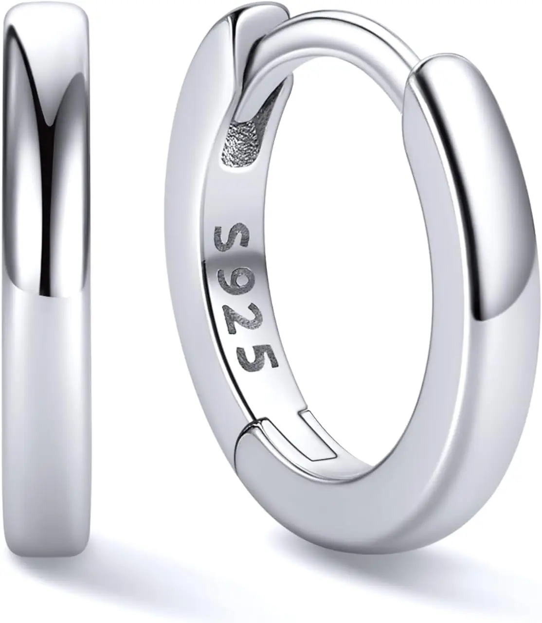 

Серьги-кольца из серебра 925 пробы, маленькие серьги-кольца для женщин, гипоаллергенные серебряные серьги-кольца.