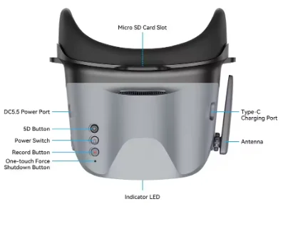 BETAFPV VR04 FPV Goggles Supports FAT32 system