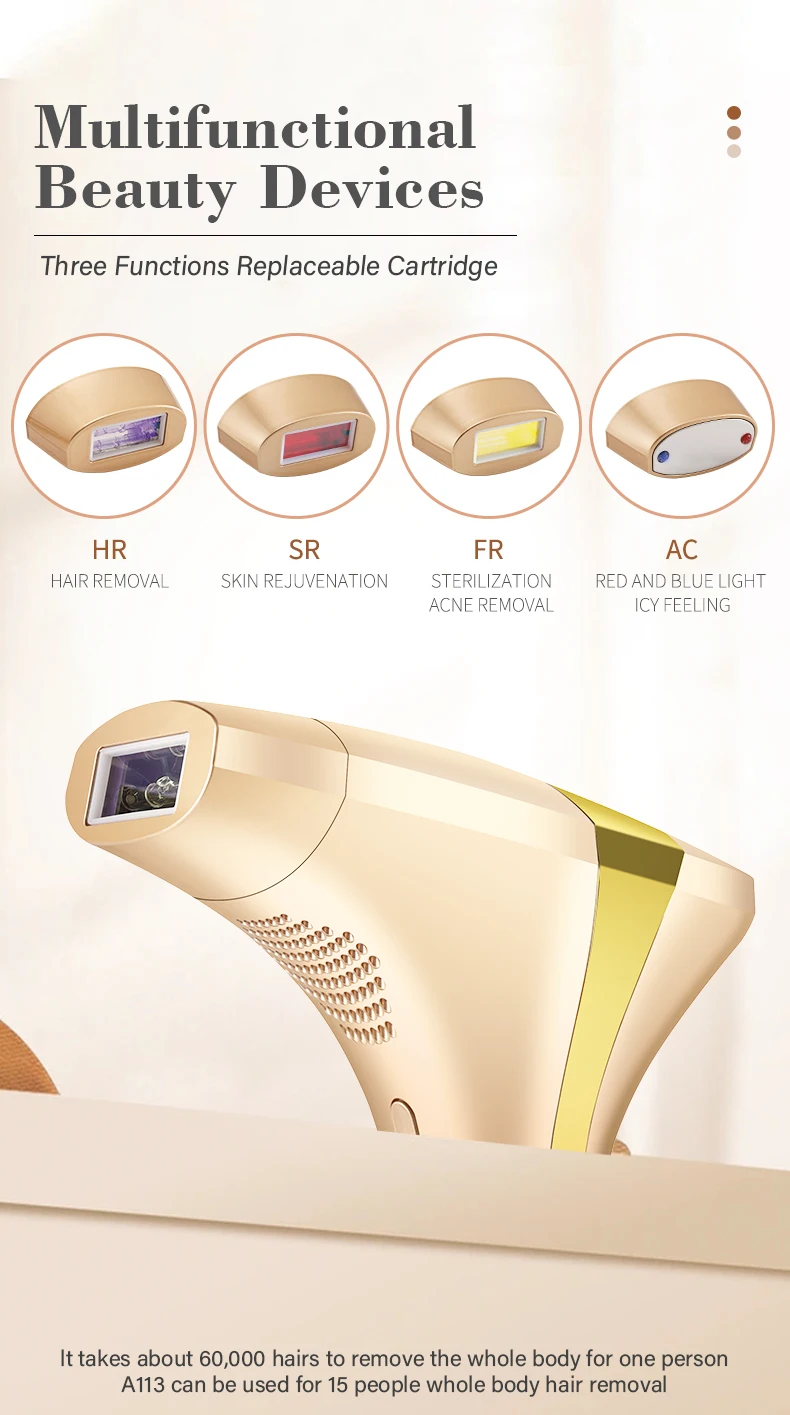 KODO 2026 High-end Customization Ice Laser Hair Removal Laser Epilator Permanent IPL Painless Photoepilator 4 in 1 Face and Body