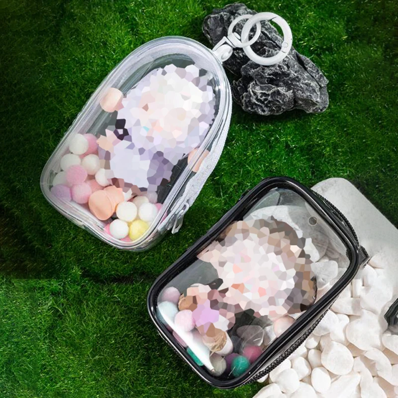 Transparent Mystery Box Storage Case Organizer Box Keychain Bag Storage Pouch Keychain Wallet Thicken Toy Doll Gifts Bag