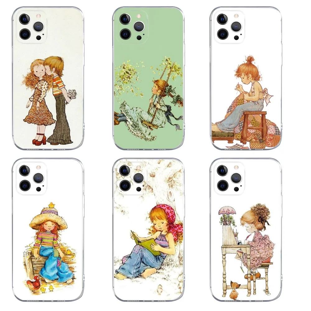 Art S-Sarah Kay Phone Case For iPhone 16,15,14,13,12,11,Pro,Max,Xs,Xr,X,7,8,Plus,Mini Silicone Clear Cover