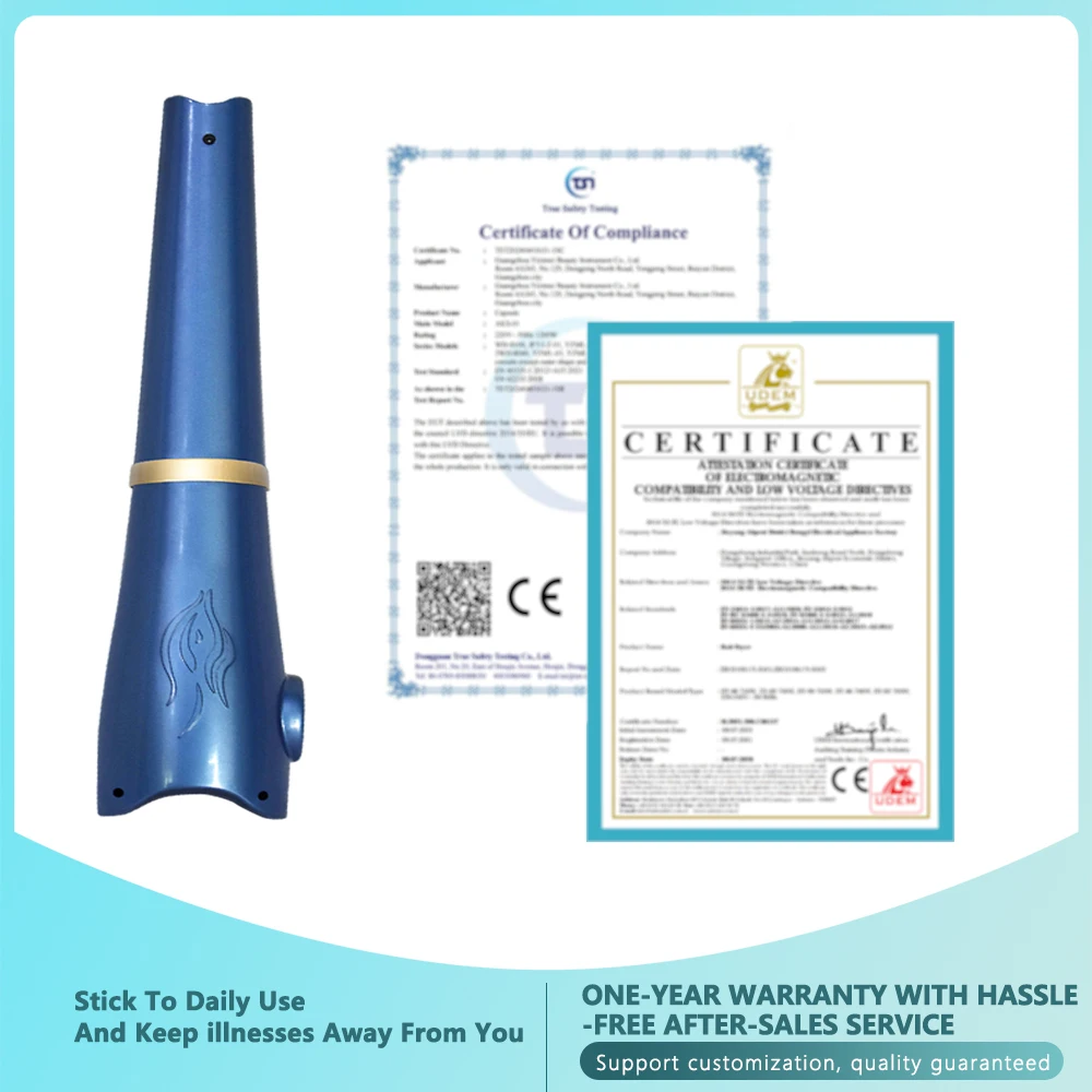 

1200W Blue Light Hair Dryer with Terahertz Therapy Wave Massage Wand Pain Relief Teraher Cell Machine Thz Blower for Health Care